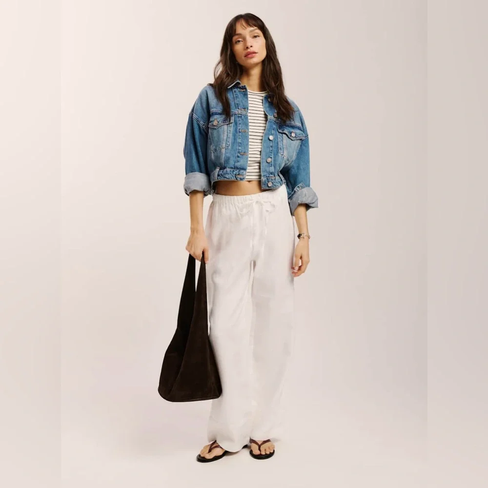 Reformation Olina linen pants - size m